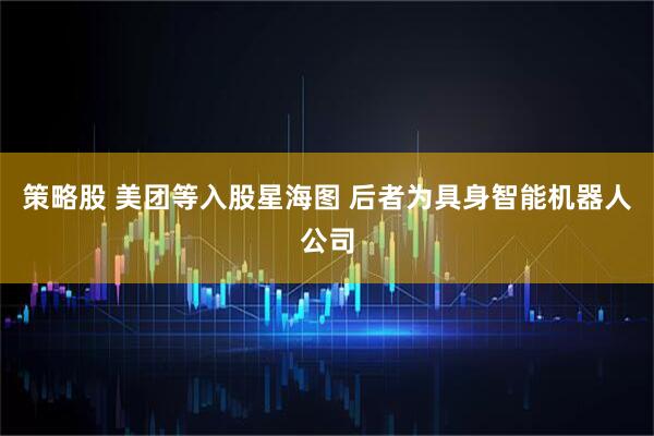 策略股 美团等入股星海图 后者为具身智能机器人公司