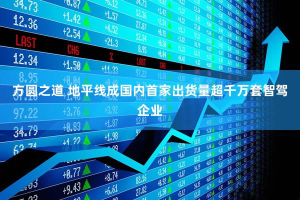 方圆之道 地平线成国内首家出货量超千万套智驾企业